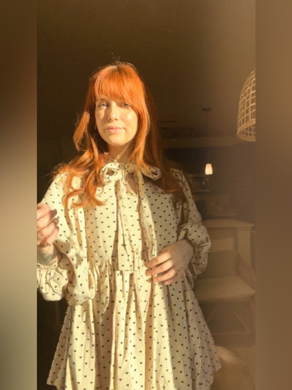 Sister Jane Barn Heart Jacquard Mini Dress Size Small - Picture 5 of 8